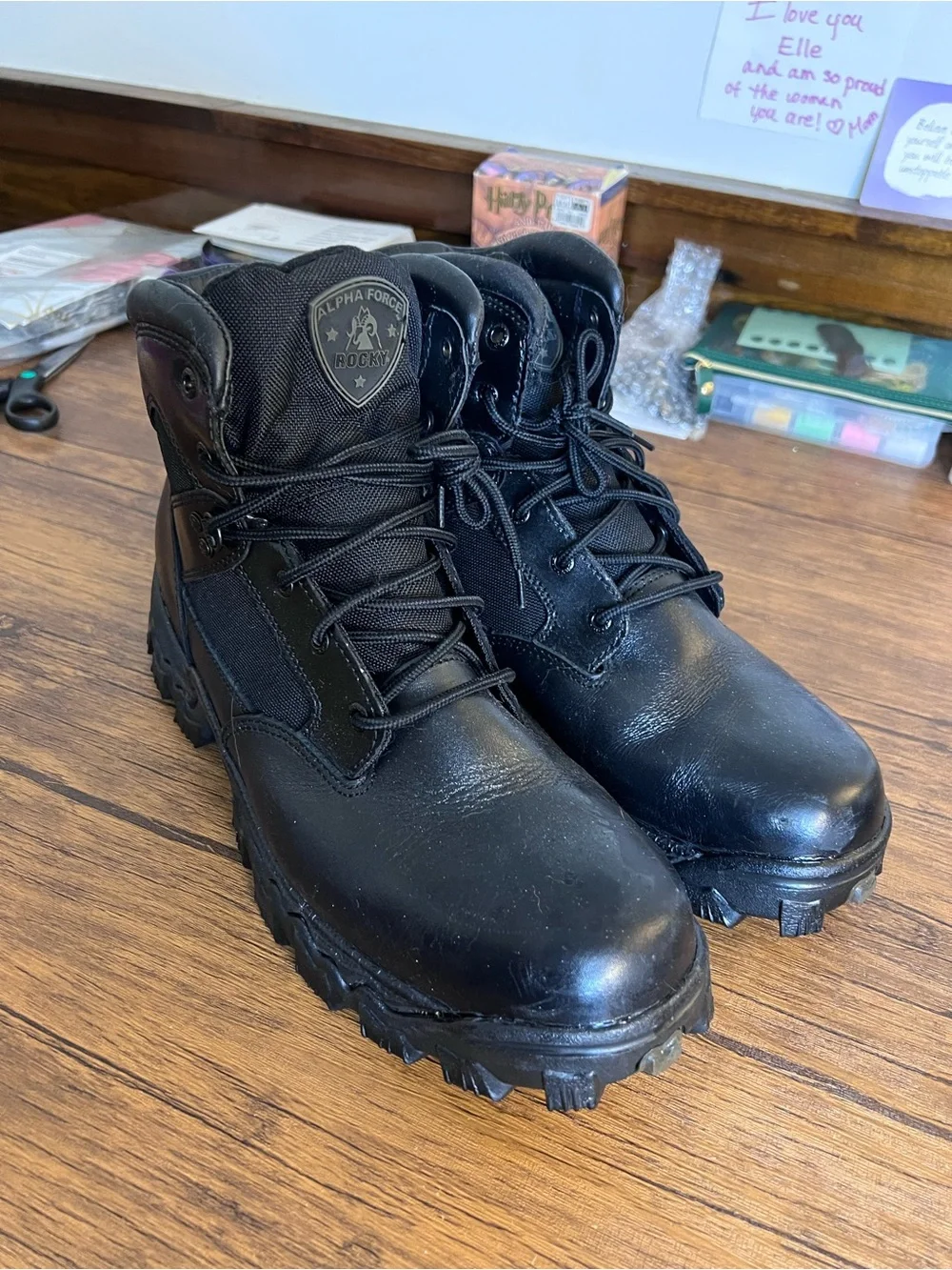 Rocky Alpha Force 6-Inch Uniform Boot - Black- 14 Wide